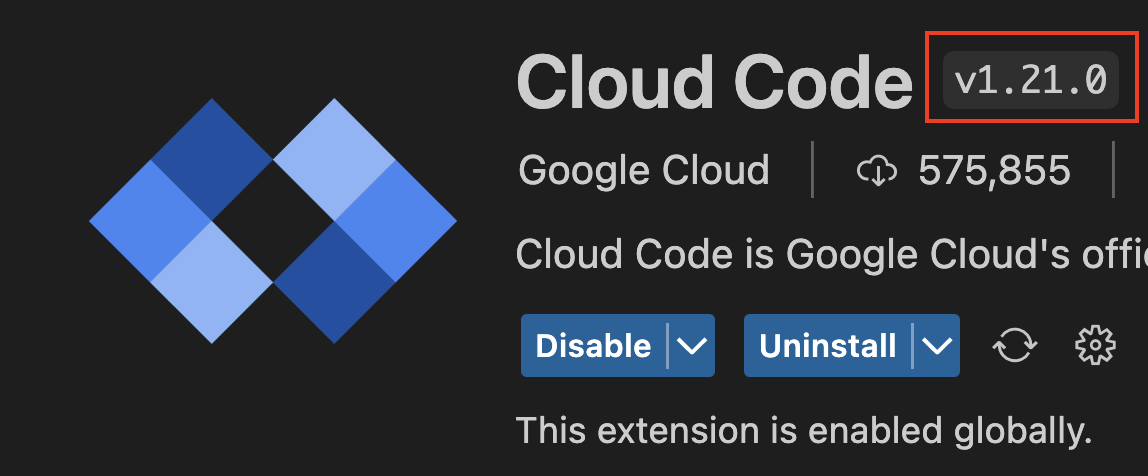 Cloud Code version 1.21.0