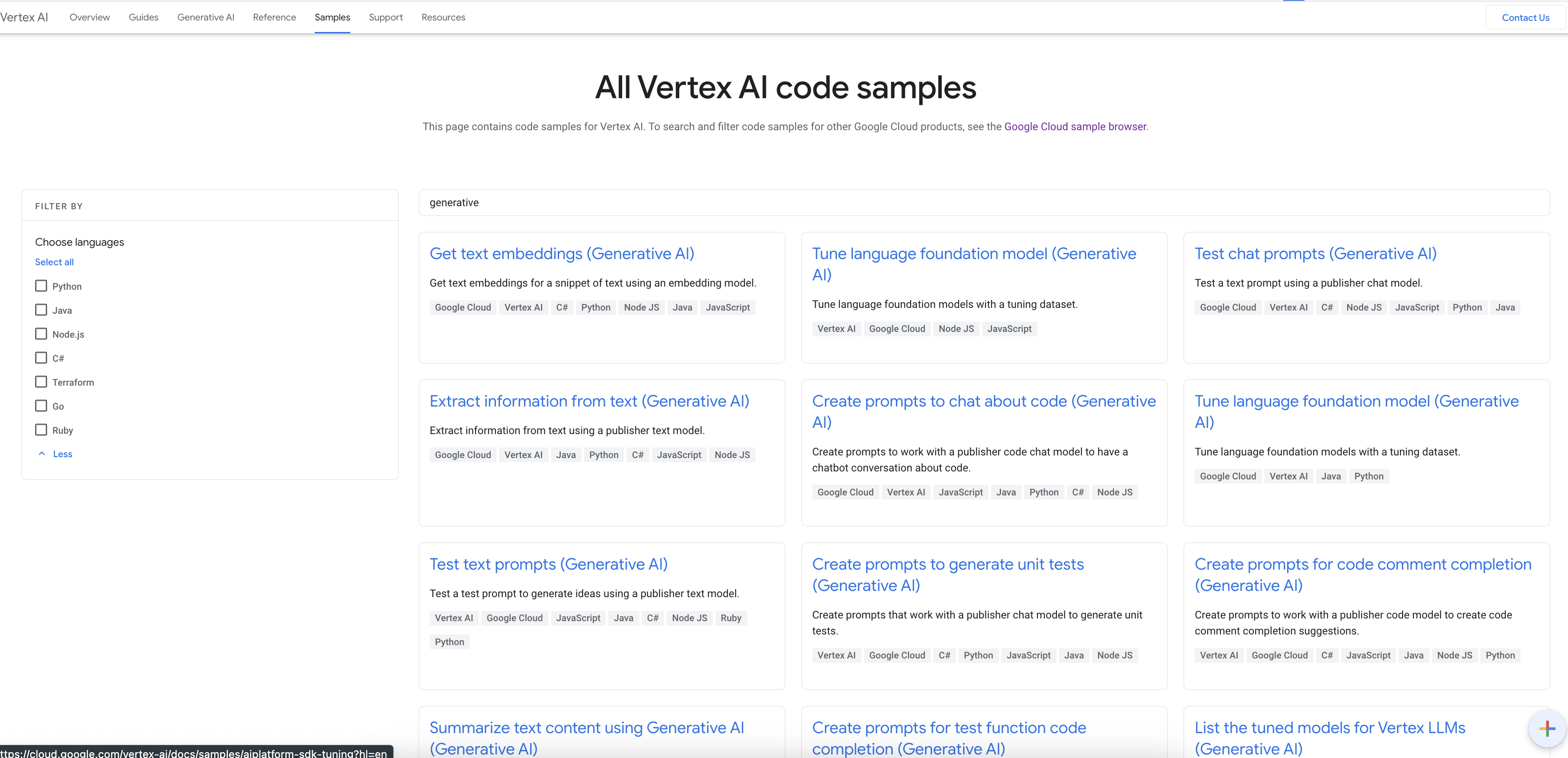 GenAI samples for Vertex AI
