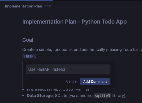 Antigravity feedback - implementation plan
