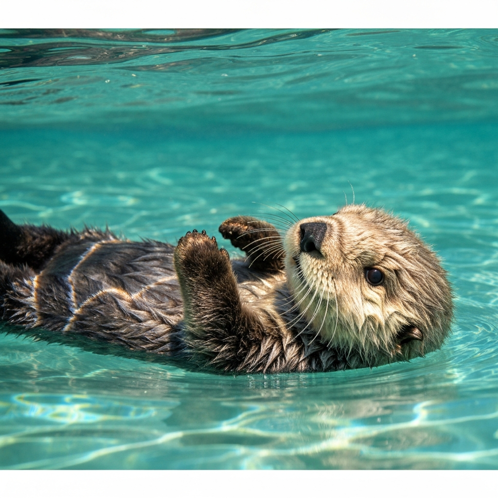 Baby sea otter
