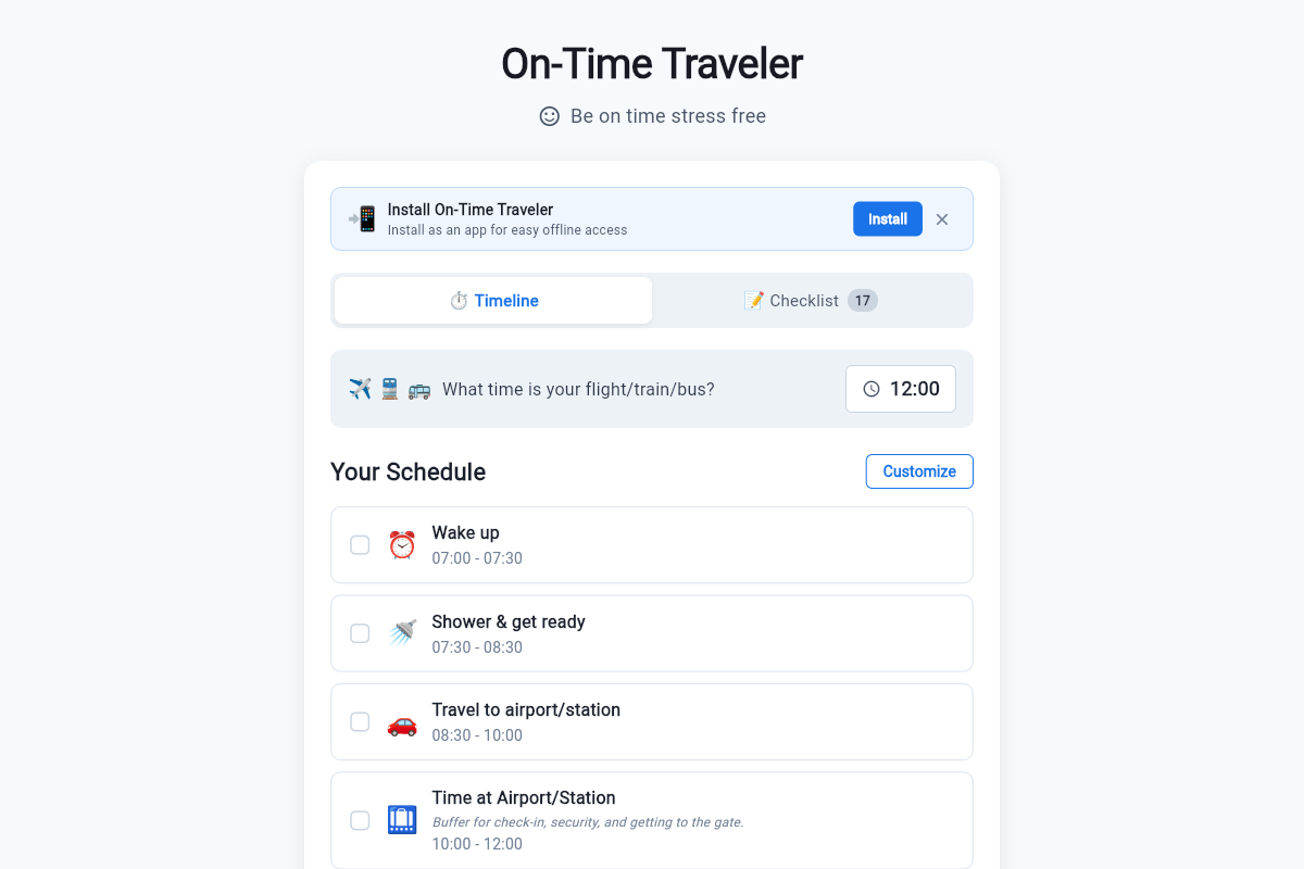 On-Time Traveler screenshot
